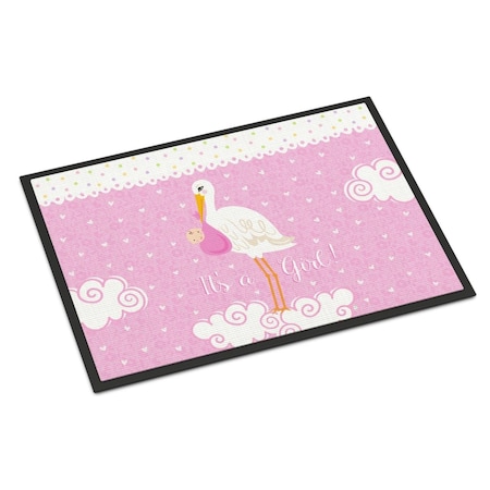 Carolines Treasures 24 x 36 in. Its a Baby Girl Indoor or Outdoor Mat VHA3013JMAT
